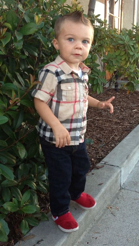 little boys burberry shirt and shoe